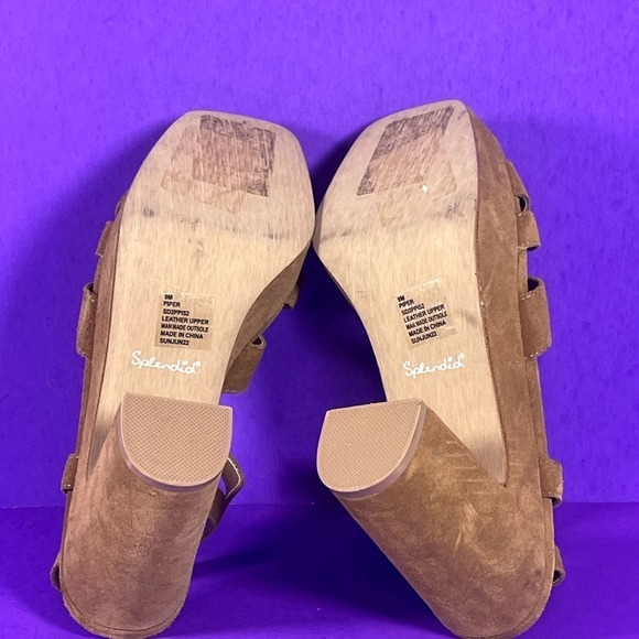 Splendid Women's Brown Suede Platform Piper Sandals Shoe Size 9-NEW - Picture 9 of 10